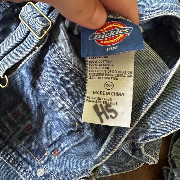 Dickies Kids Blue Denim Overalls - Picture 2 of 2